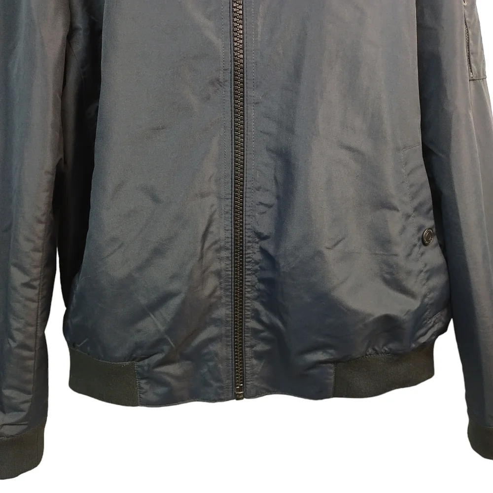 Lucky Brand Men's Navy Blue Jacket Collared Lined ZIP Up Size XL